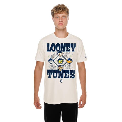 Unisex New Era Cream Detroit Tigers Looney Tunes T-Shirt