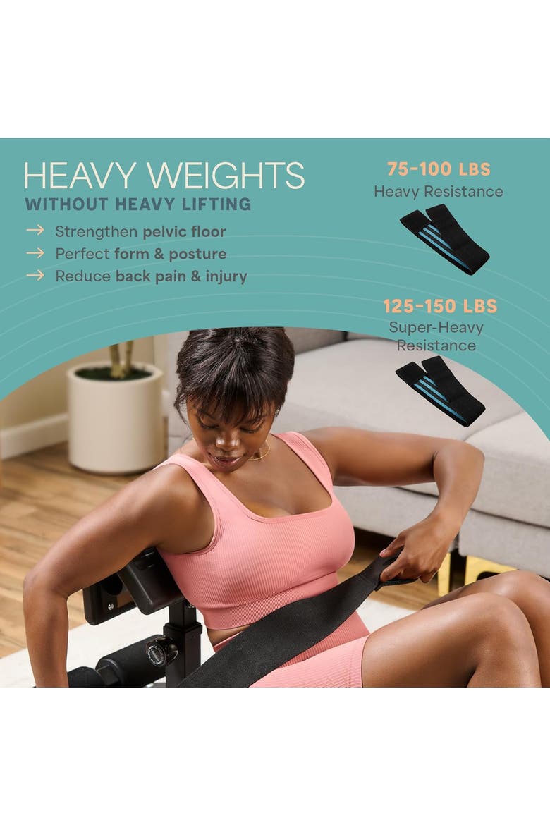 Hip Thrust Machine  Adjustable Glutes Workout Equipment for Home GluteBlast Foldable Sissy Squat Machine Bench, Alternate, color, Standard Black