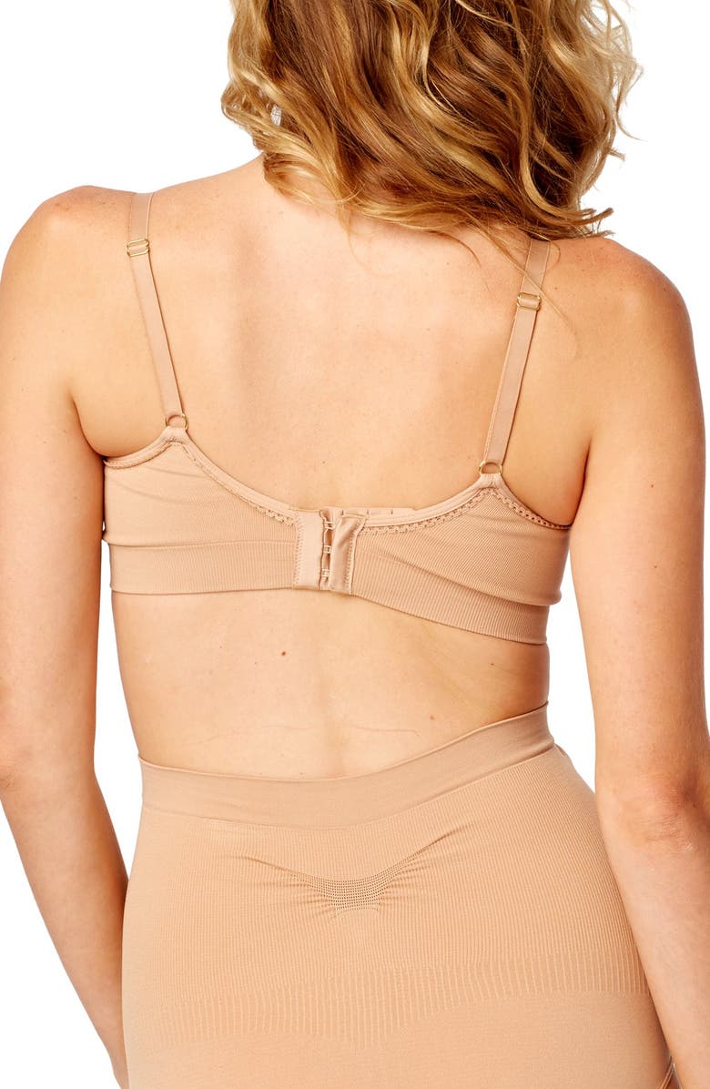 Rosie Pope Seamless Sleep Maternity Bra, Alternate, color, Nude