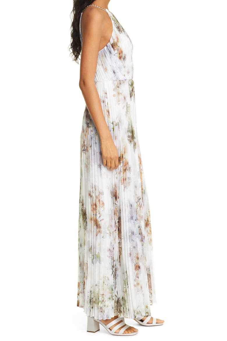 Ammaria Sleeveless Pleated Dress, Alternate, color, WHITE