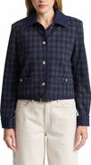 Bagatelle Plaid Cotton Denim Contrast Jacket