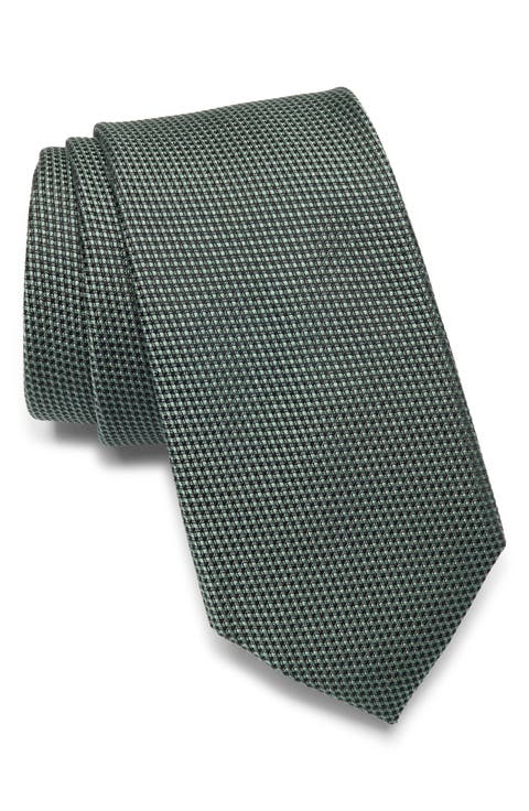 Banyan Solid Silk Jacquard Tie