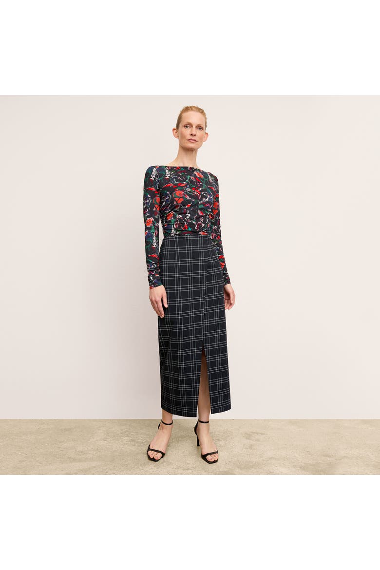 Amara Skirt - Knit Suiting, Alternate, color, Plaid