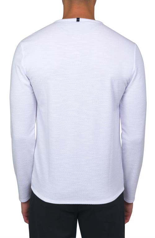 Wrk W.r.k Lucerine White Waffle Cotton & Modal Henley