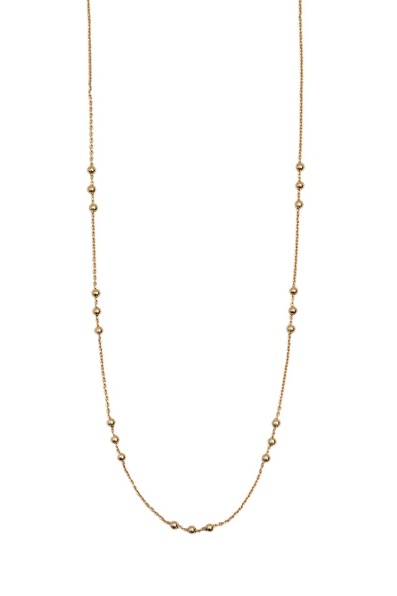 Triple Ball Station Necklace, Main, color, GOLD