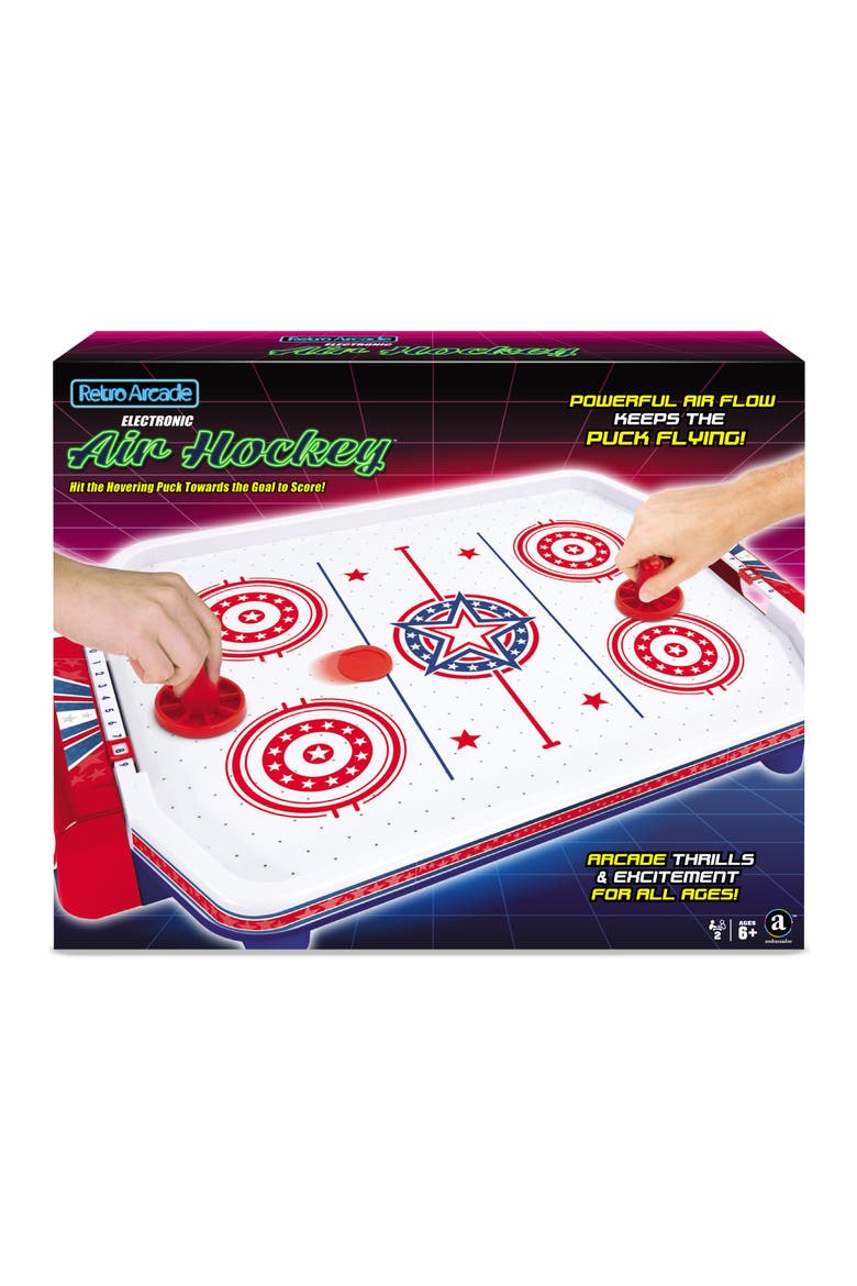 Retro Arcade Electronic Air Hockey Tabletop Game, Main, color, Multicolored