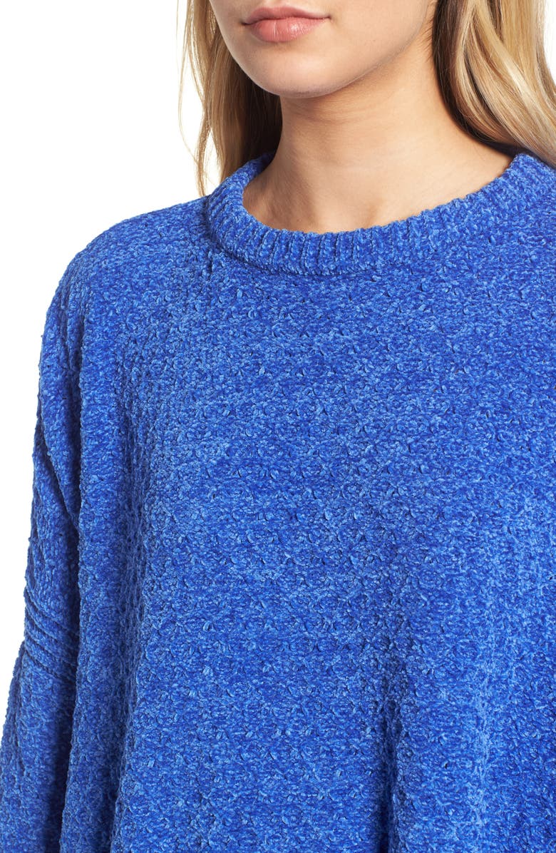 Woven Heart Chenille Sweater, Alternate, color,