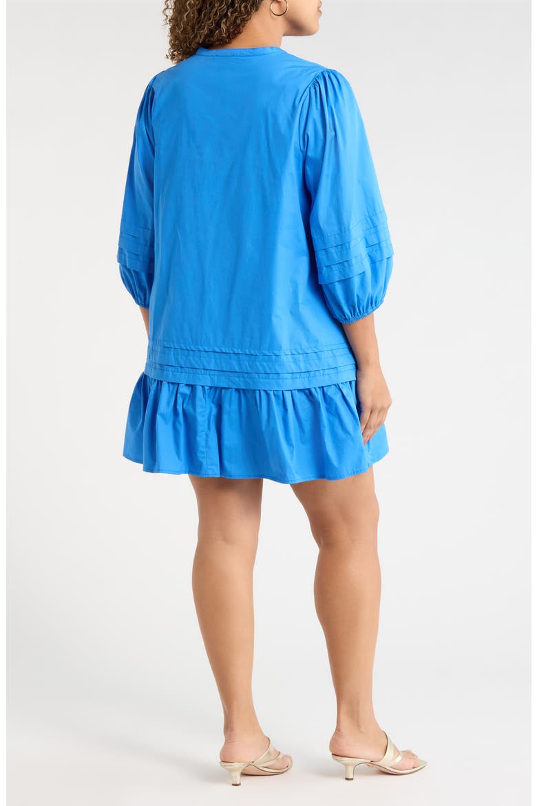 Velma Ruffle Cotton Shift Dress, Alternate, color, COBALT