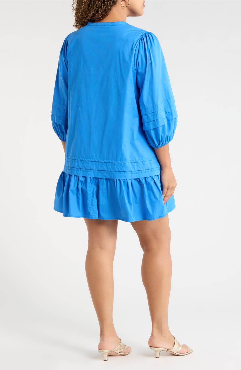 SUGARLIPS Velma Ruffle Cotton Shift Dress, Alternate, color, Cobalt