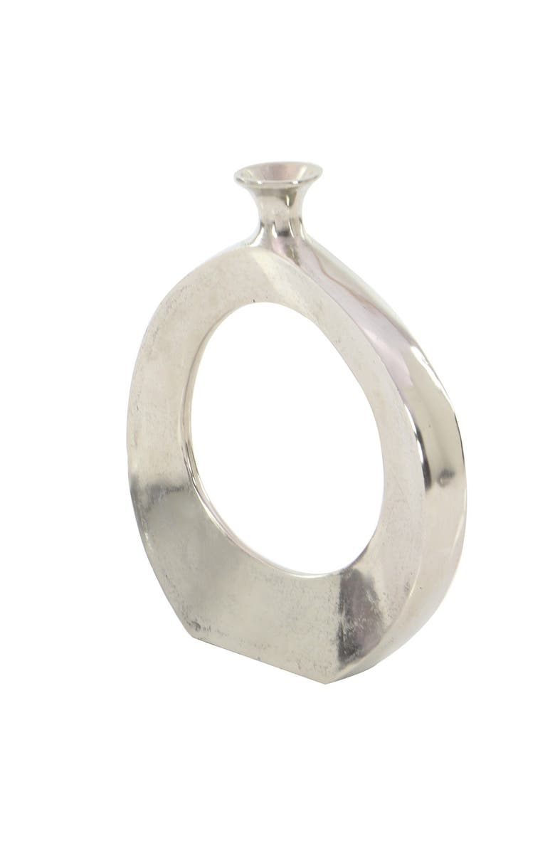 WILLOW ROW Contemporary Blemished Aluminum Vase, Alternate, color,