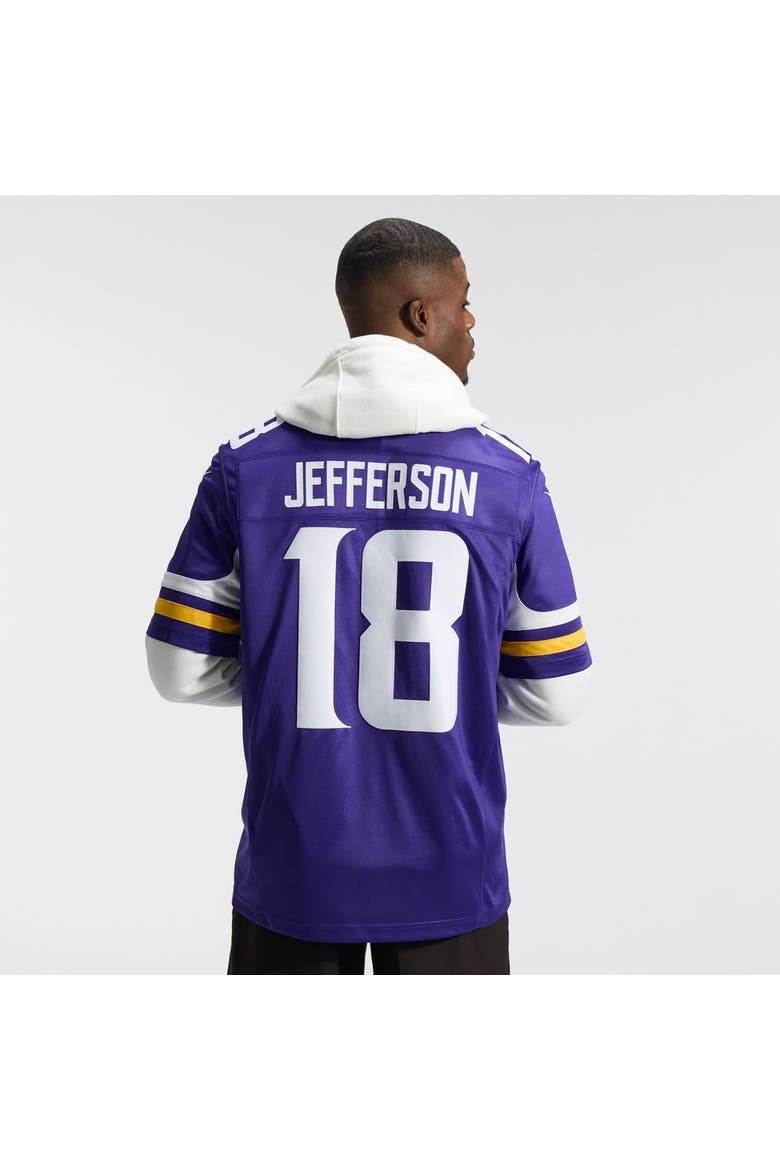 Men's Nike Justin Jefferson Purple Minnesota Vikings Team Vapor F.U.S.E. Stitched Limited Jersey, Alternate, color, Purple
