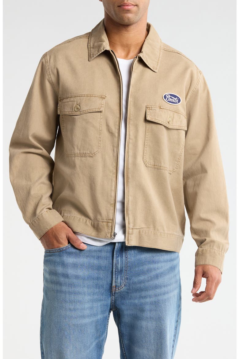 Trademark Cotton Garage Jacket, Main, color, WASHED KHAKI