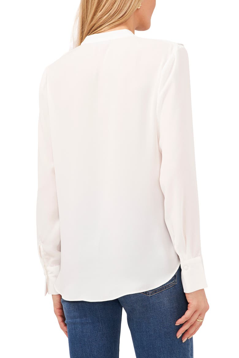 Ruffle Placket Button-Up Shirt, Alternate, color, NEW IVORY