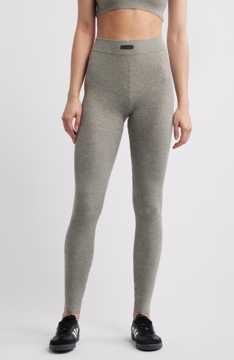 Fear of God Essentials Waffle Knit Leggings, Main, color, 