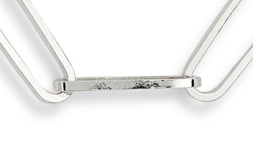 Nordstrom Rack Set Of Two Mixed Chain Necklaces In Silver