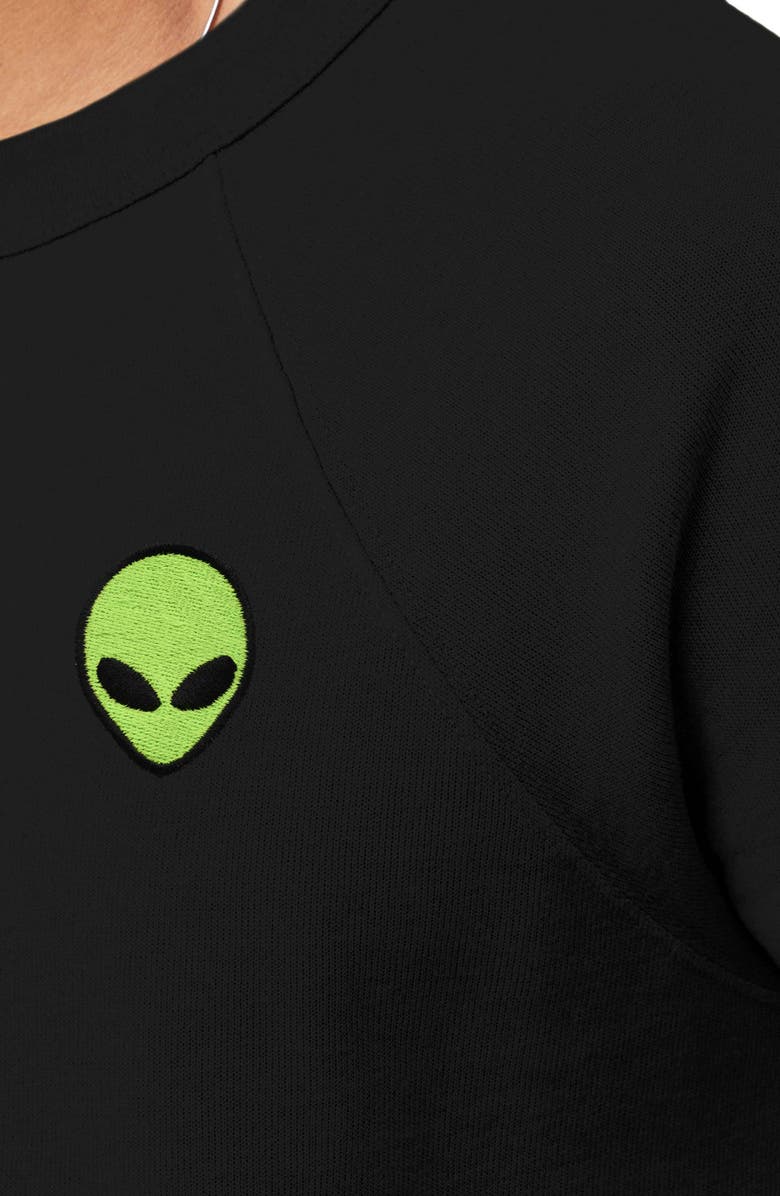 Dalix Alien Fleece Sweatshirt, Alternate, color, Black