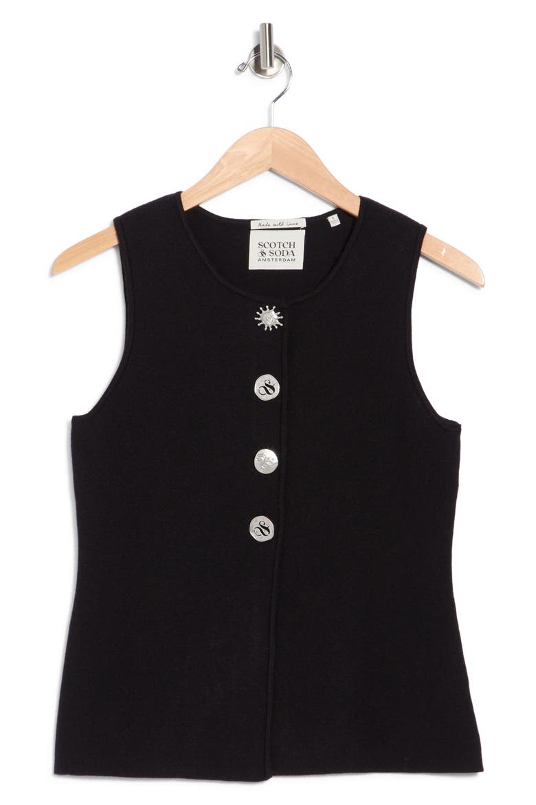 Crewneck Vest, Alternate, color, BLACK NIGHT