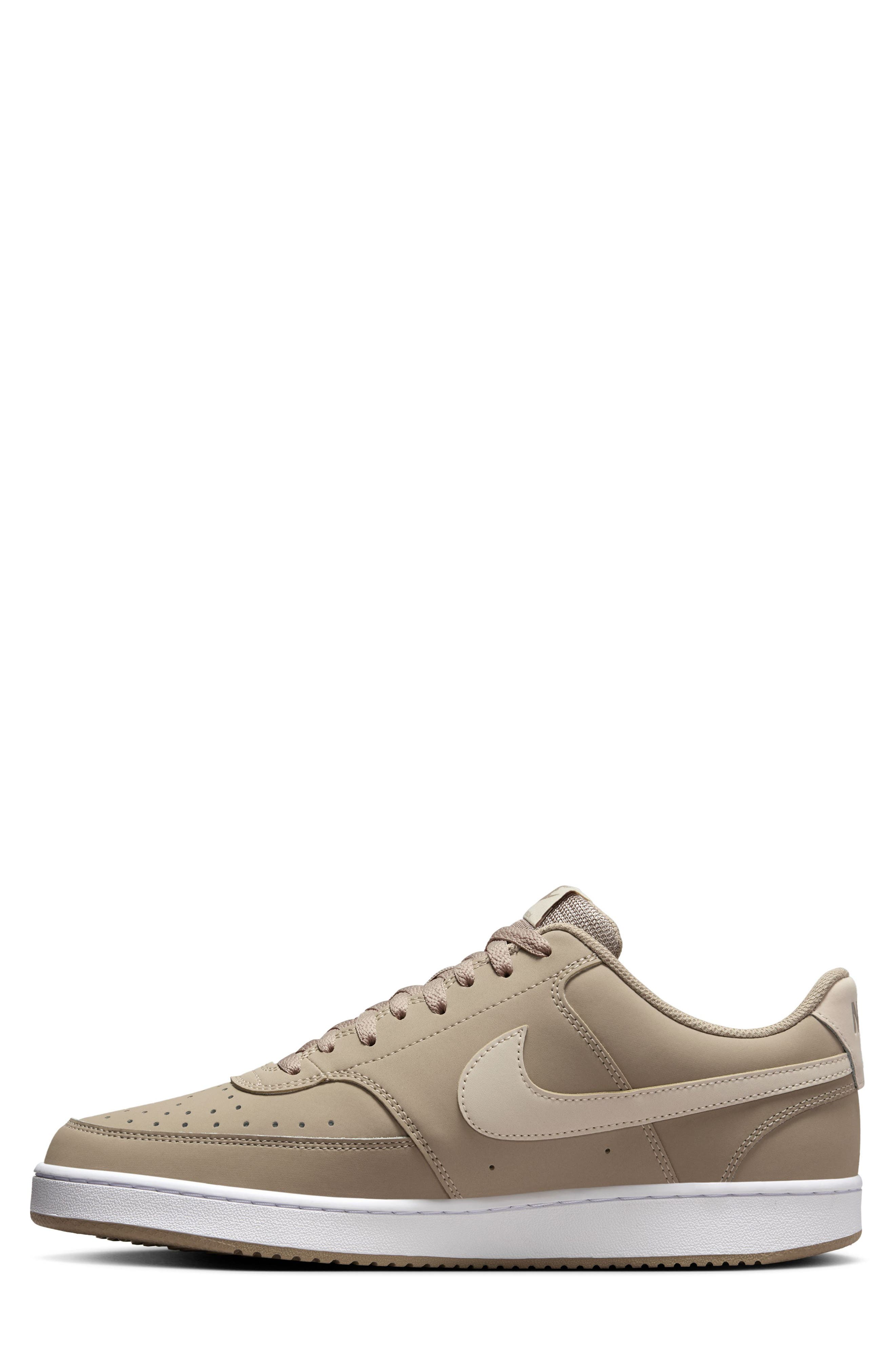 Nike Court Vision Low Sneaker, Alternate, color, Khaki/ Sanddrift/ White