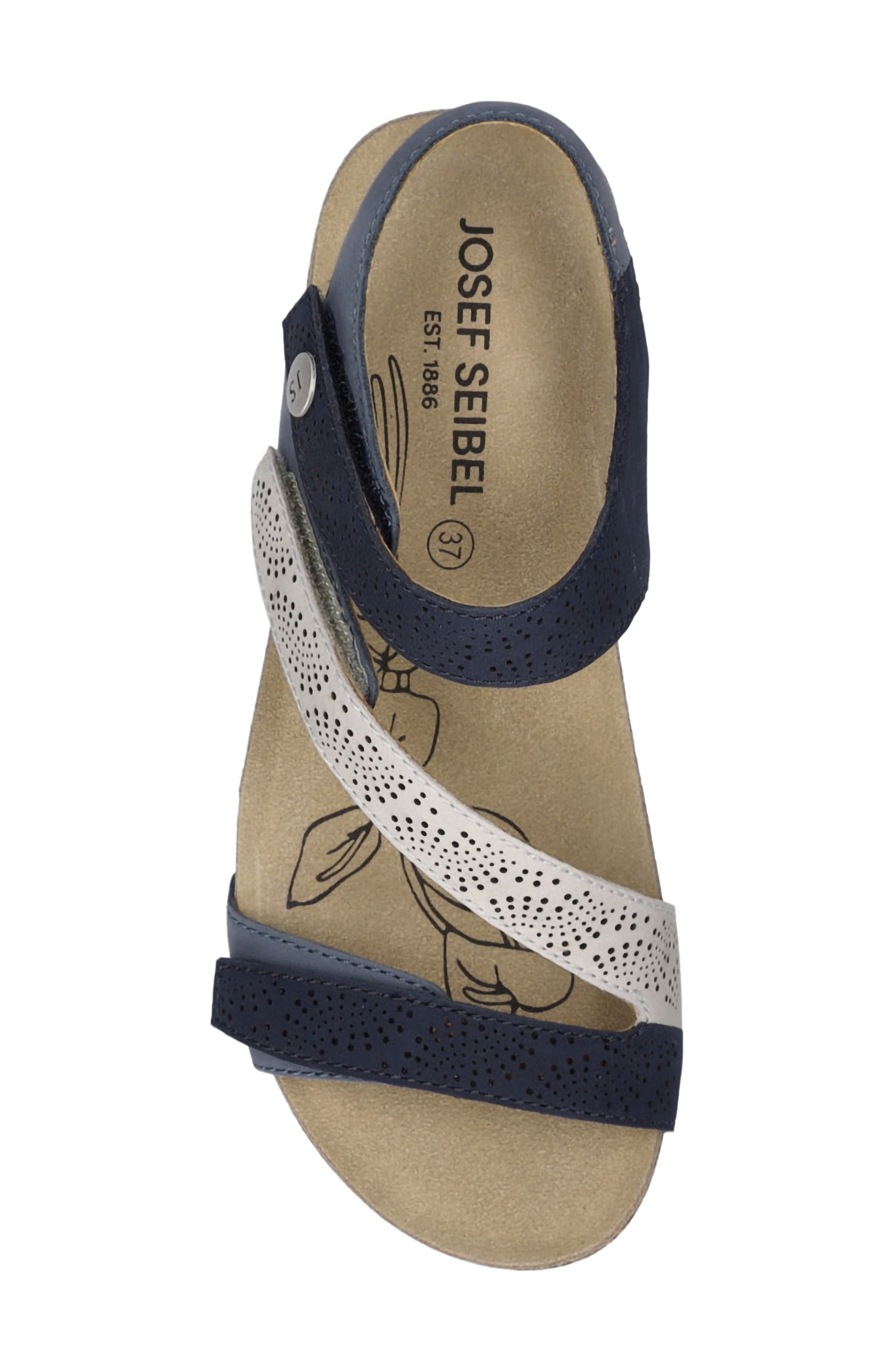 Tonga 73 Ankle Strap Platform Wedge Sandal, Alternate, color, INDIGO MULTI