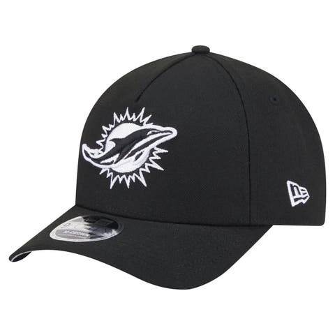 Men's New Era  Black Miami Dolphins Team Collection 9FORTY M-Crown A-Frame Adjustable Hat