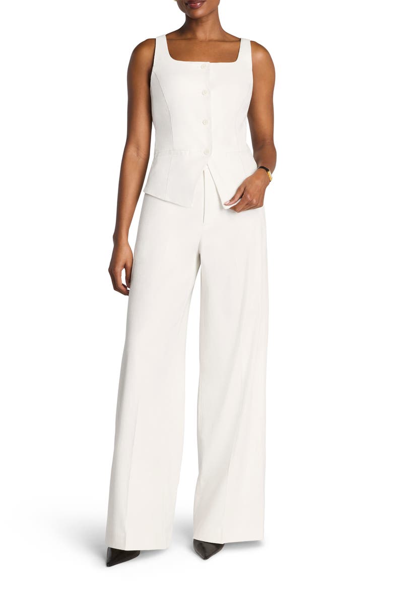 Cotton Blend Vest, Alternate, color, IVORY