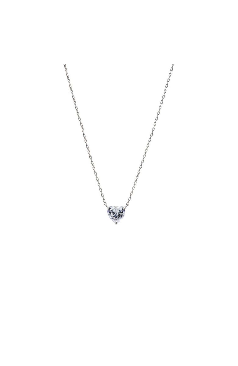 BY ADINA EDEN CZ Solitaire Heart Pendant Necklace, Main, color, Gold