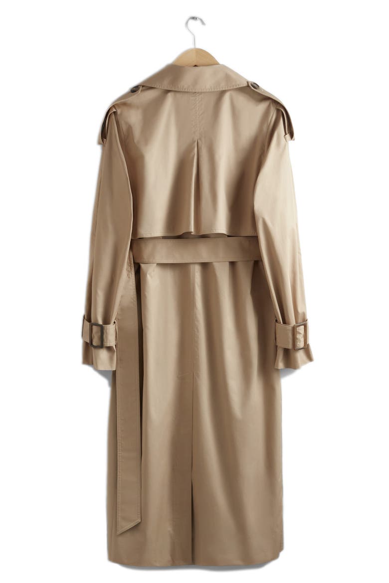 Cotton Trench Coat, Alternate, color, BEIGE MEDIUM DUSTY