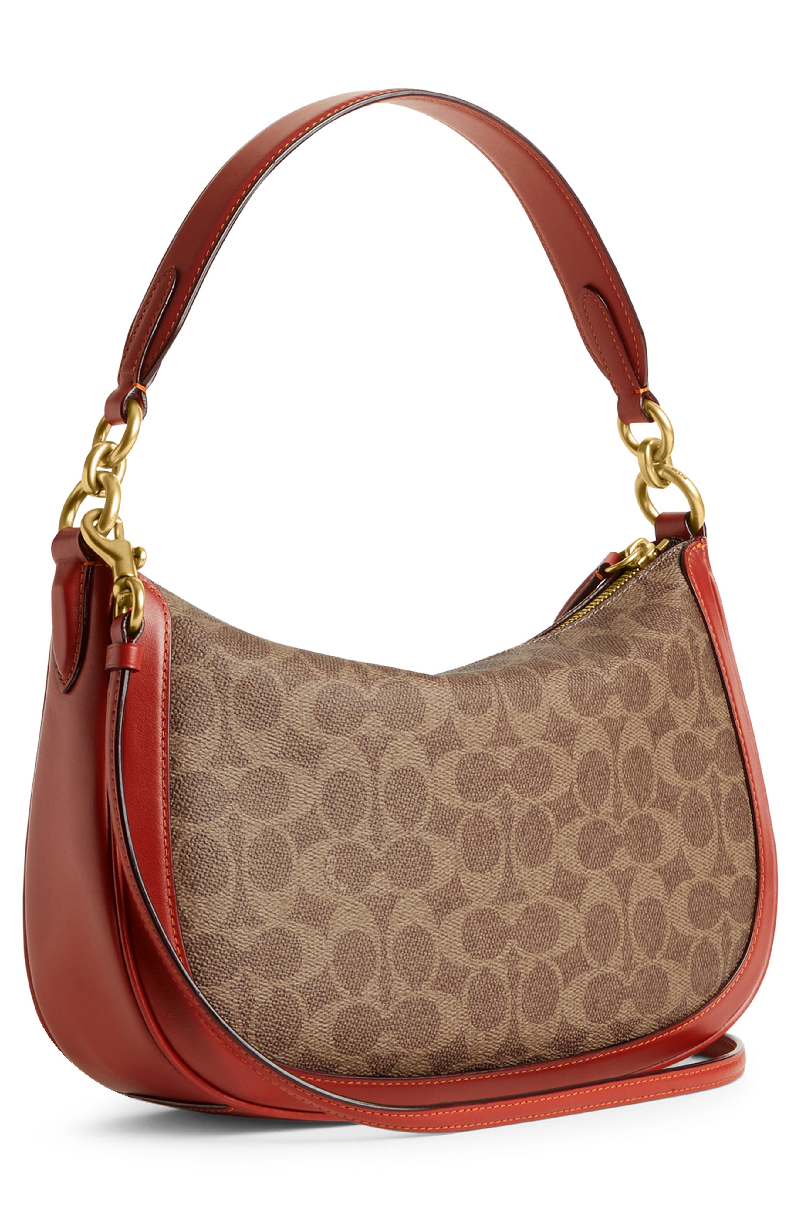 Signature Coated Canvas Crossbody Bag (Nordstrom Exclusive), Alternate, color, TAN/ SIG