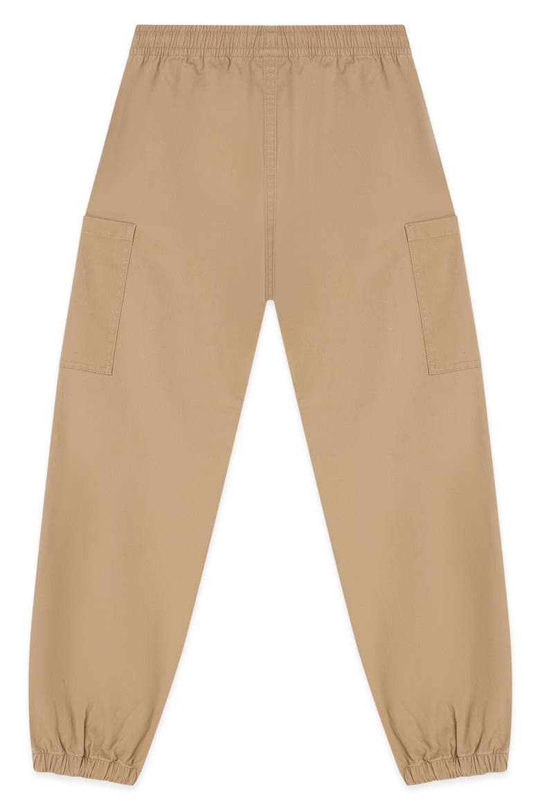 Kids' Cotton Stretch Twill Joggers, Alternate, color, BROWN/ GOLD