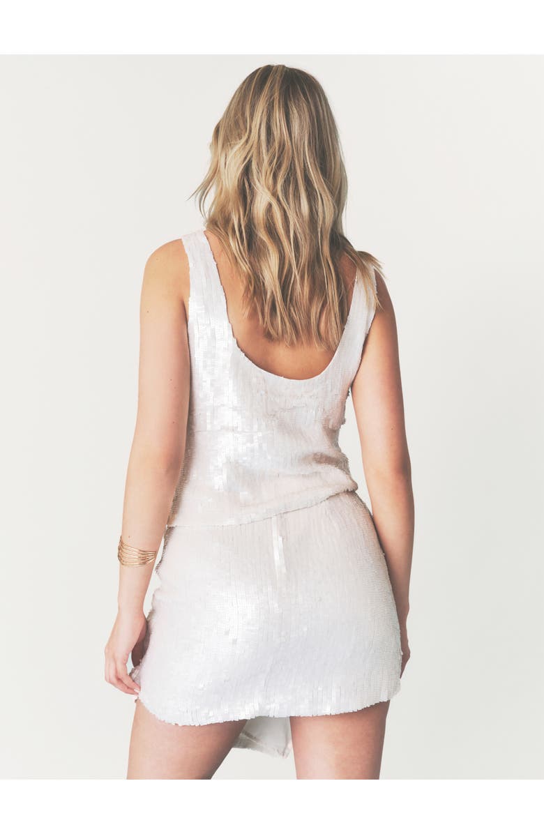 Six Stories Alice Embellished Sequin Scoop Neck Top, Alternate, color, Ivory