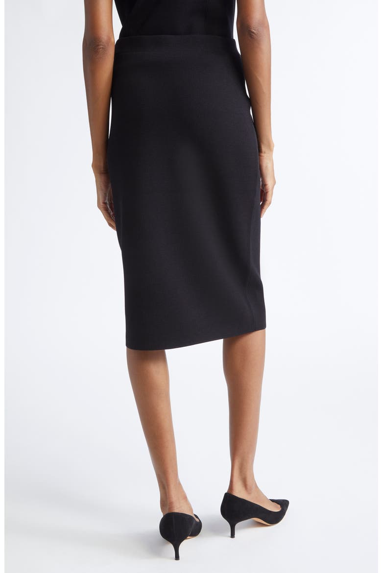Nina Knit Pencil Skirt, Alternate, color, BLACK