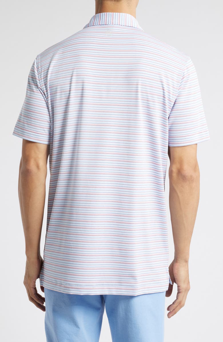 Peter Millar Crown Crafted Cadence Stripe Performance Polo, Alternate, color, Blue Frost