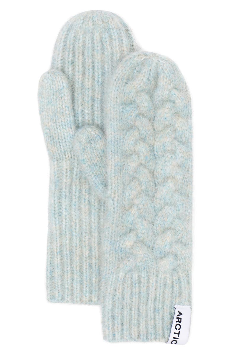 Arctic Fox & Co The Mohair & Merino Wool Blend Mittens, Main, color, Ocean Mist