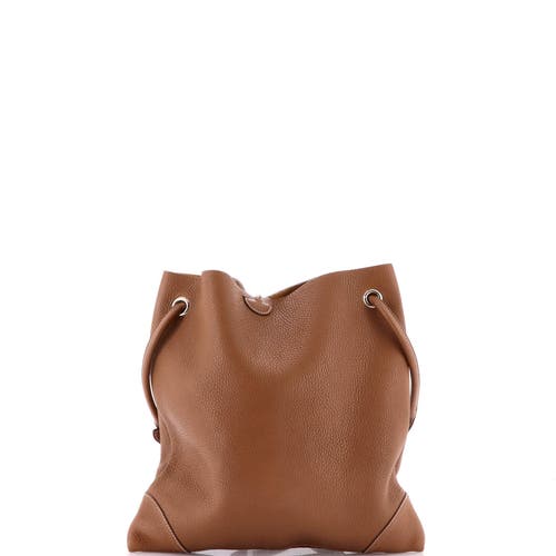 Pre-owned Hermes Hermes Silky City Bag Clemence Pm In Gold