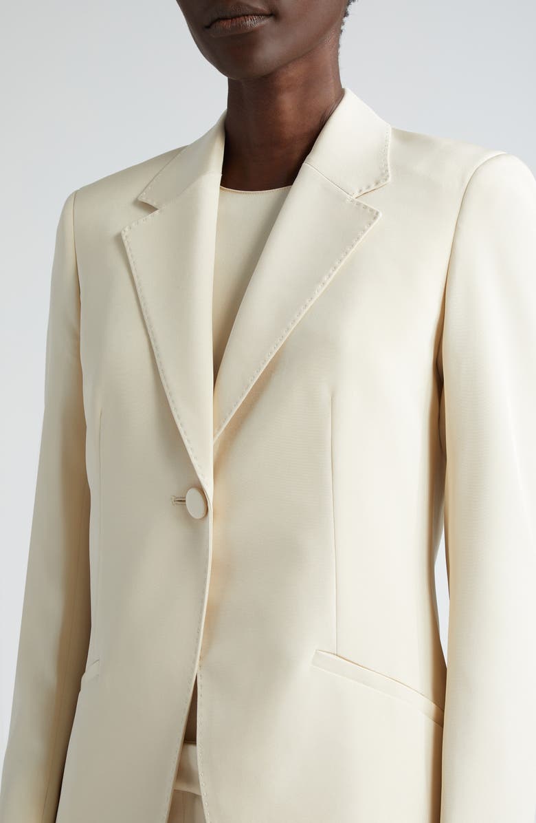 Lafayette 148 New York Fae Stretch Silk Crêpe de Chine Blazer, Alternate, color,