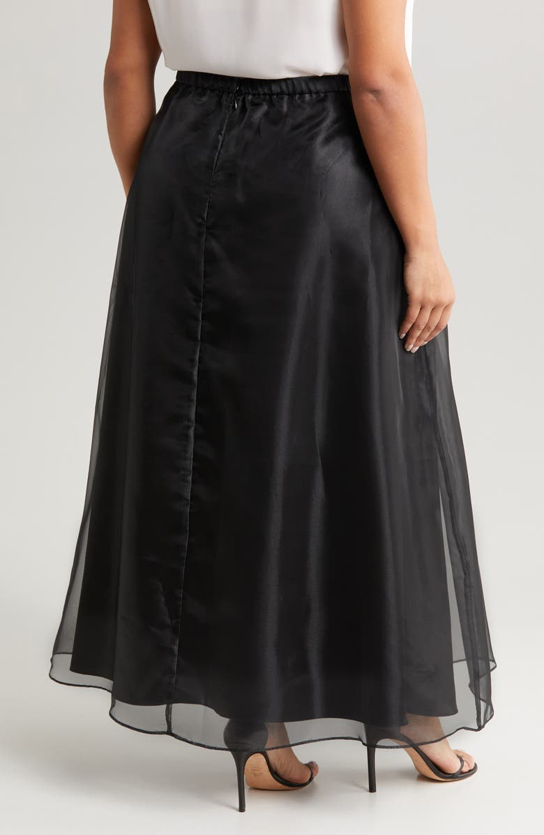 Alex Evenings Pleated Organza Overlay Skirt, Alternate, color, 