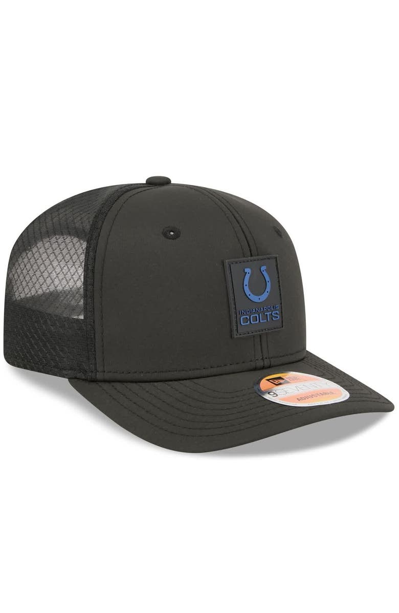New Era Men's New Era Black Indianapolis Colts 2025 Sideline  9SEVENTY Trucker Adjustable Hat, Alternate, color, 