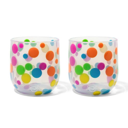 Silipint Stemless Wine Glasses 12oz 4 Pk Polka Dot