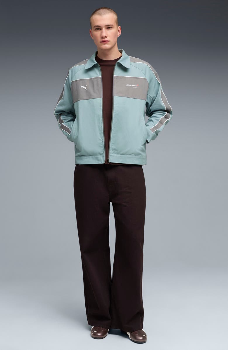 PUMA McLaren Racing Coach's Jacket, Alternate, color, Seafoam