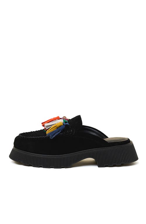 Charlotte Stone Herschel Tasseled Loafer Slide In Gold