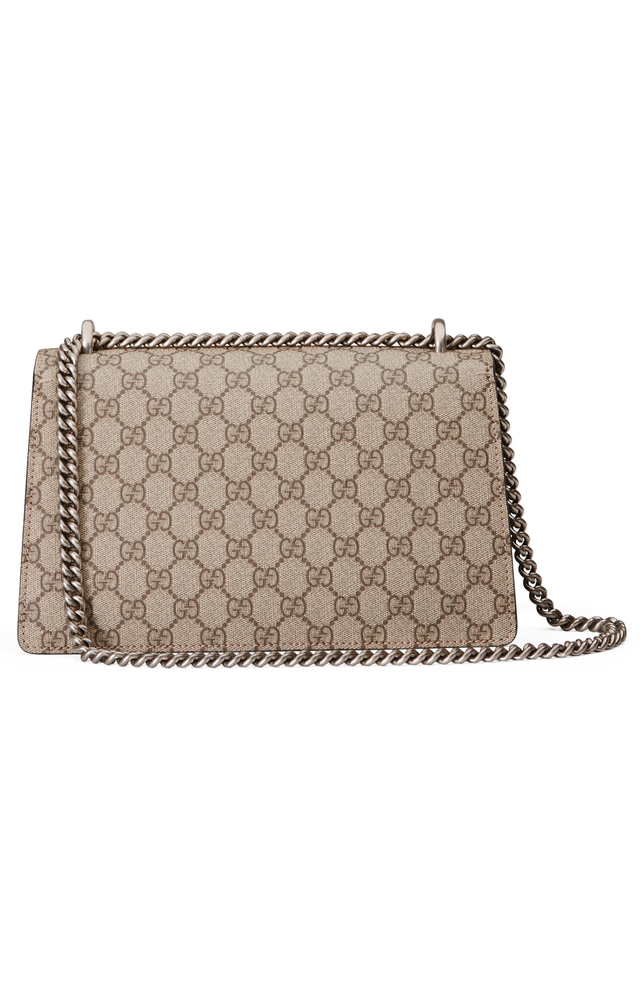 Gucci Small Canvas & Suede Shoulder Bag, Alternate, color, 
