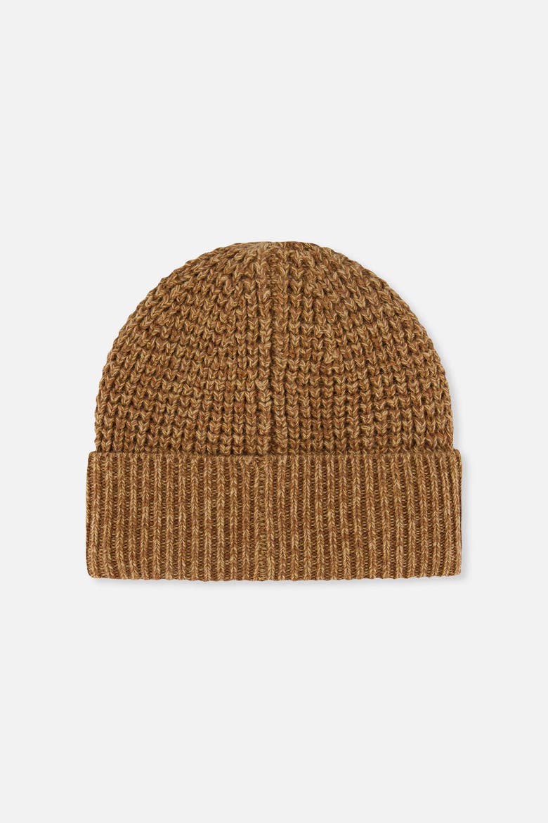 Winter Ribbed Fleece Lined Rolled Cuff Knit Hat, Alternate, color, Brown Sugar