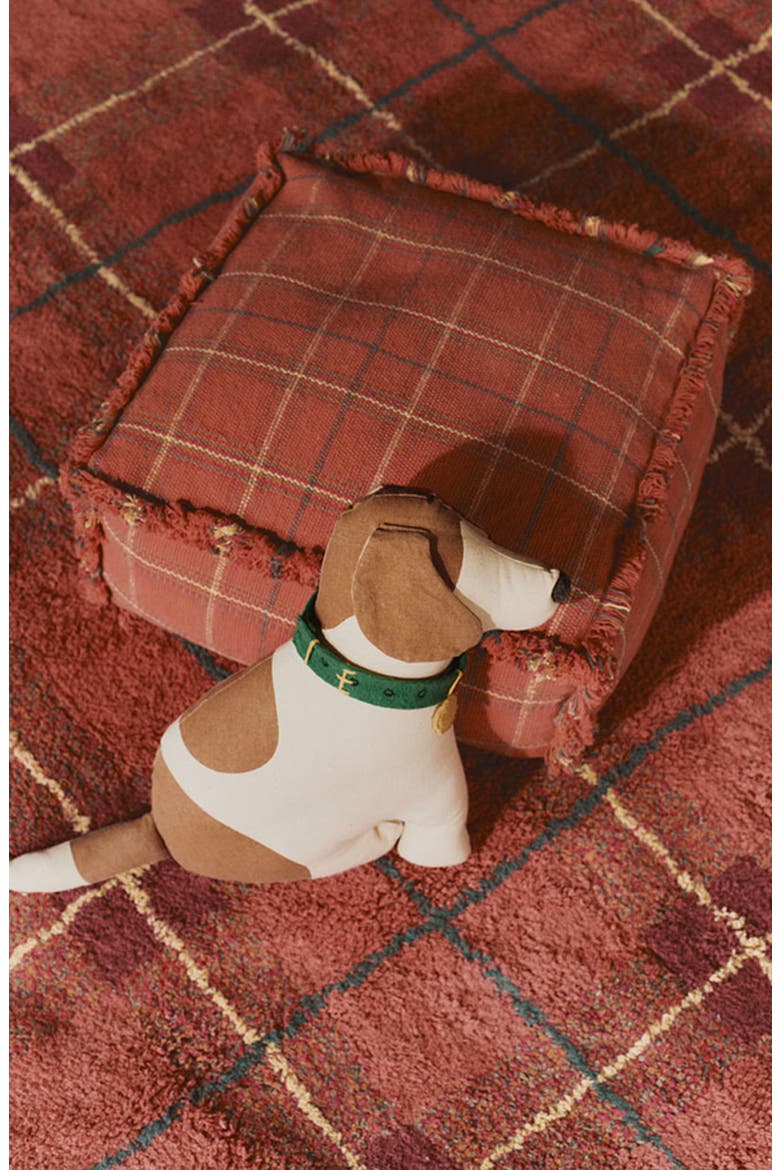 Tartan Washable Cotton Blend Area Rug, Alternate, color, RED