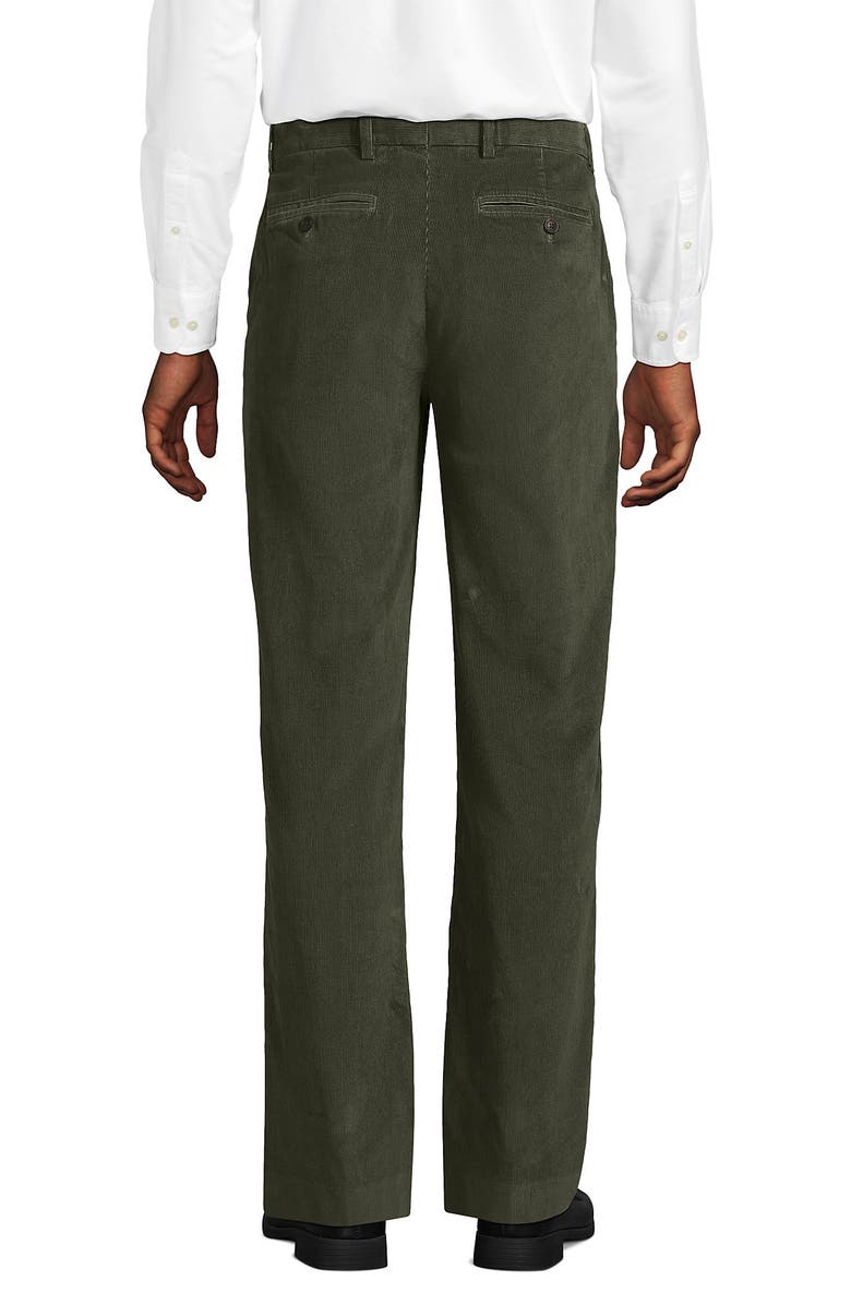 Lands' End Corduroy Comfort Waist Classic Fit Pleated Front Pant, Alternate, color, Forest Moss