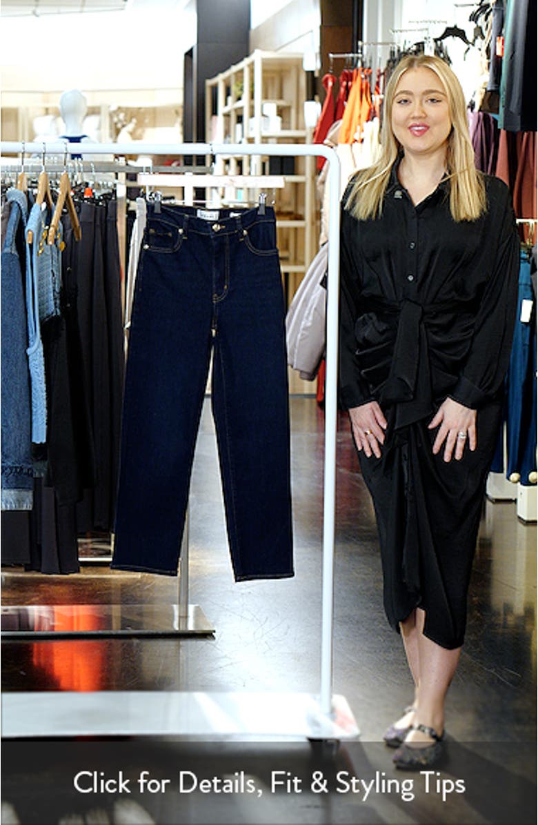 Le Sleek High Waist Straight Leg Jeans, sales video thumbnail