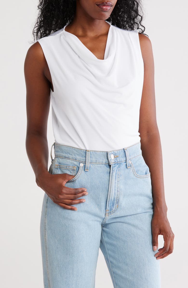 DKNY Cowl Neck Sleeveless Knit Top, Main, color,