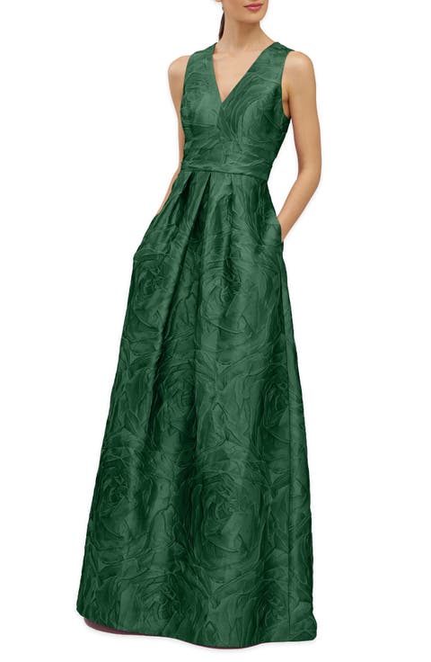 Mariah Crinkle Pleated Gown