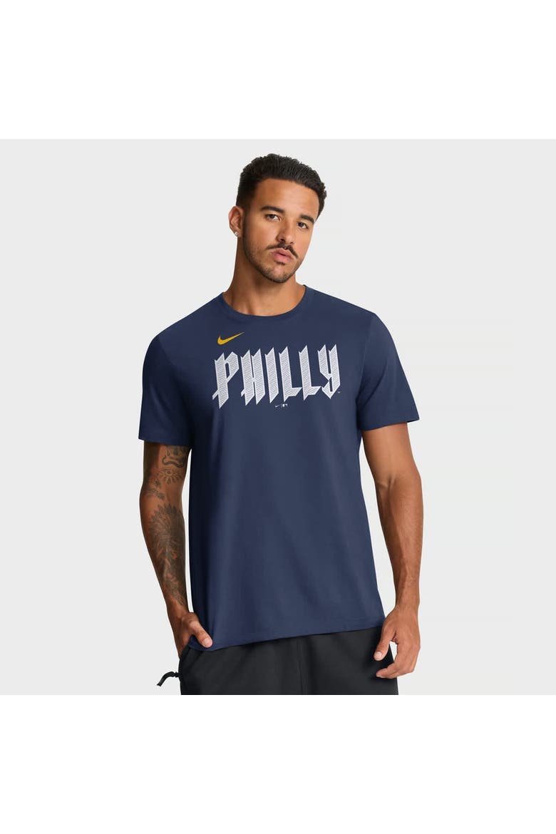 Men's Nike Navy Philadelphia Phillies City Connect Large Logo T-Shirt, Main, color, Navy