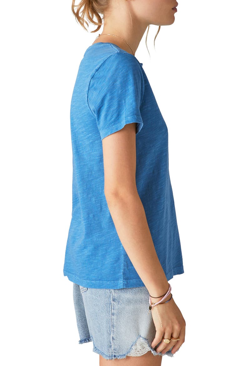 Lucky Script Slub Graphic Tee, Alternate, color, DEEP WATER