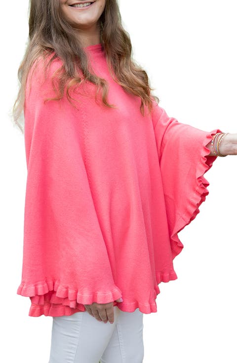 Talia Ruffle Hem Poncho